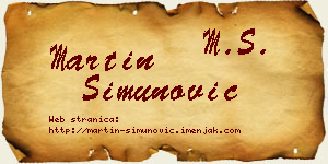 Martin Simunović vizit kartica